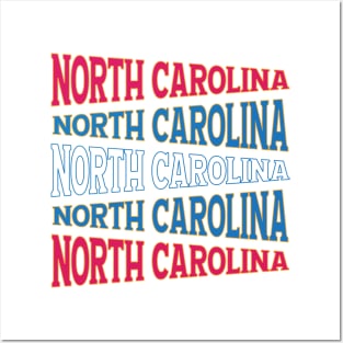 TEXT ART USA NORTH CAROLINA Posters and Art